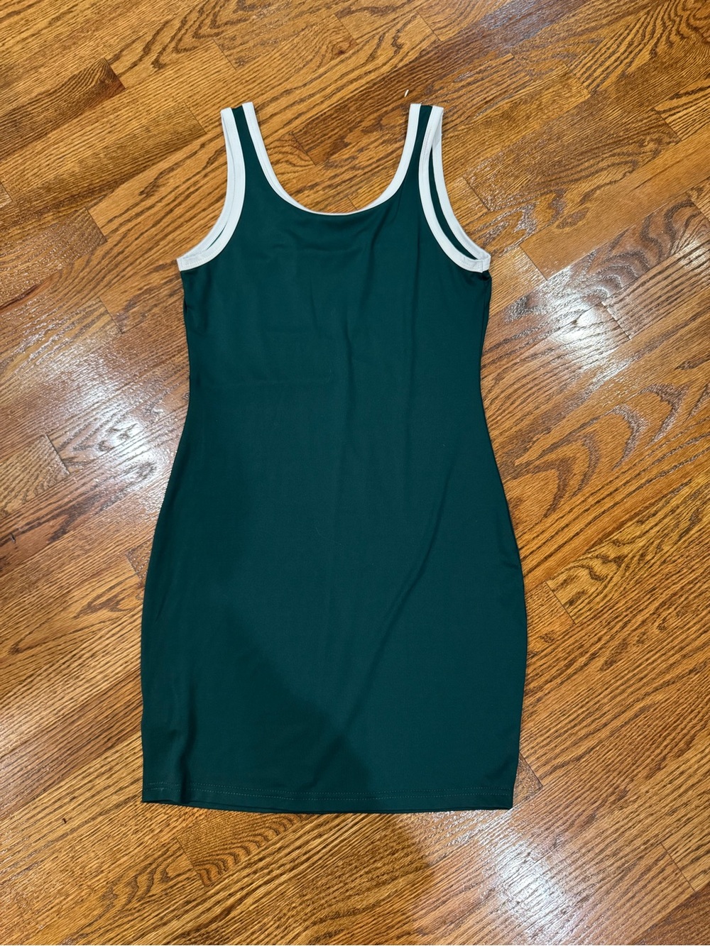 SHEIN Green Tank Mini Dress with White Trim - Picture 6 of 6